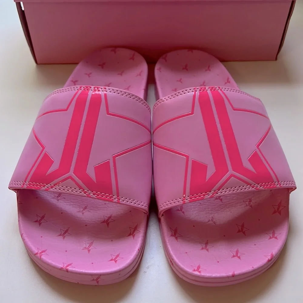 Jeffree Star Unisex Pool Slides in Pink JL Sz 13 - Picture 2 of 3